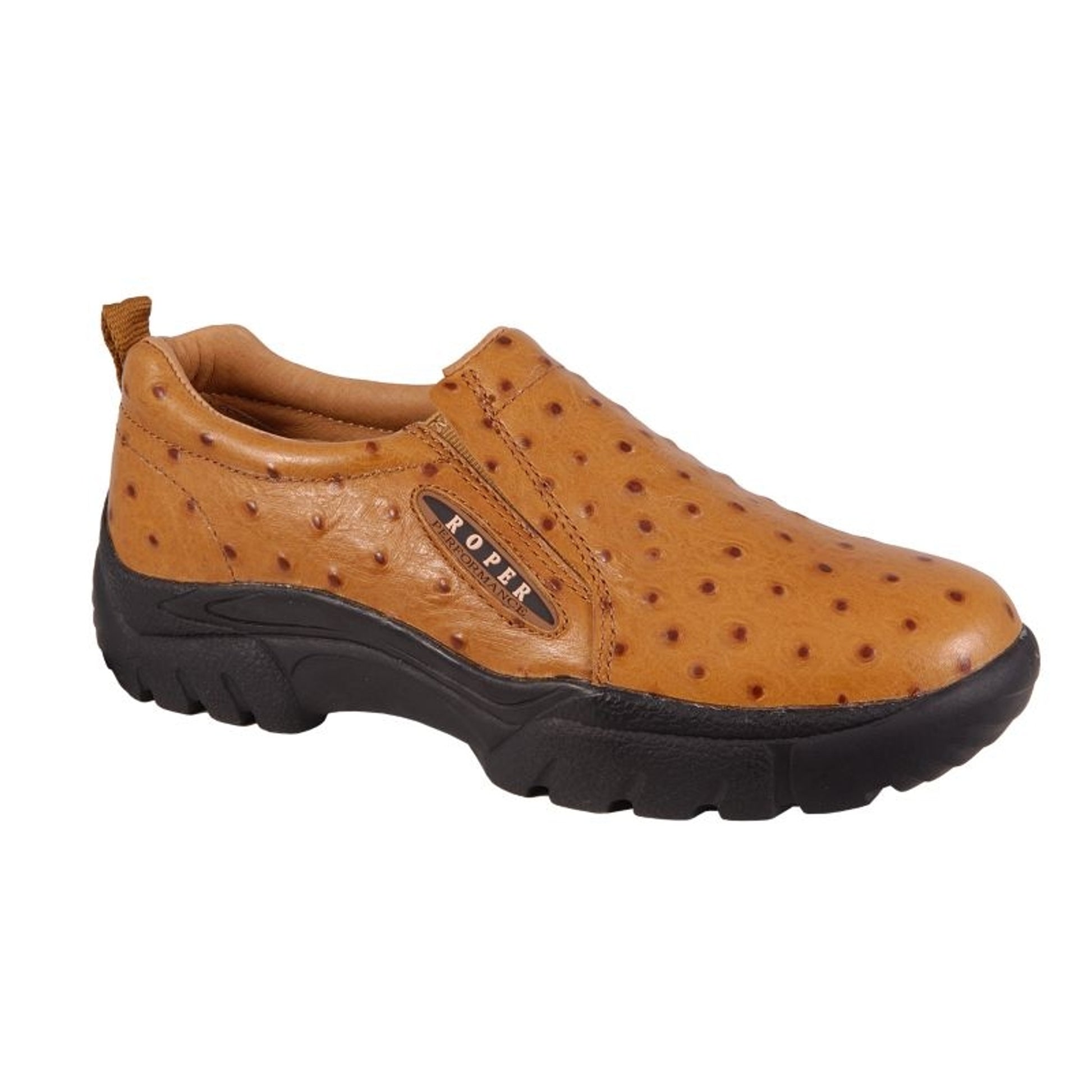 Roper Mens Faux Ostrich Slip On Shoe