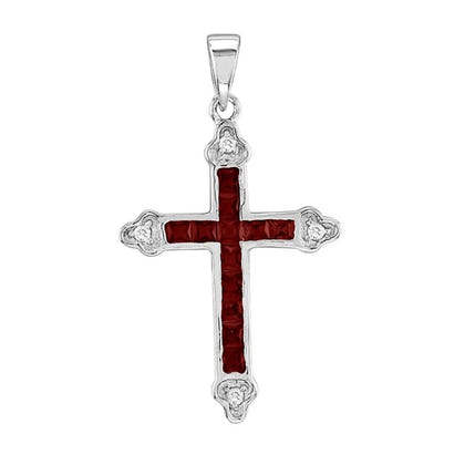 Kelly Herd Channel Set Cross Necklace