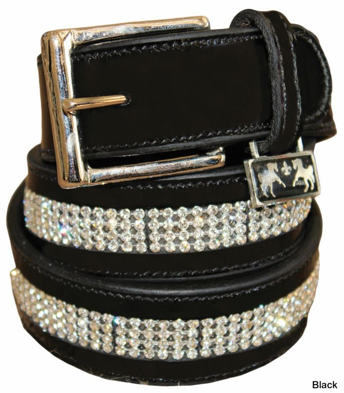 Equine Couture Ladies Bling Leather Belt Lg Havana