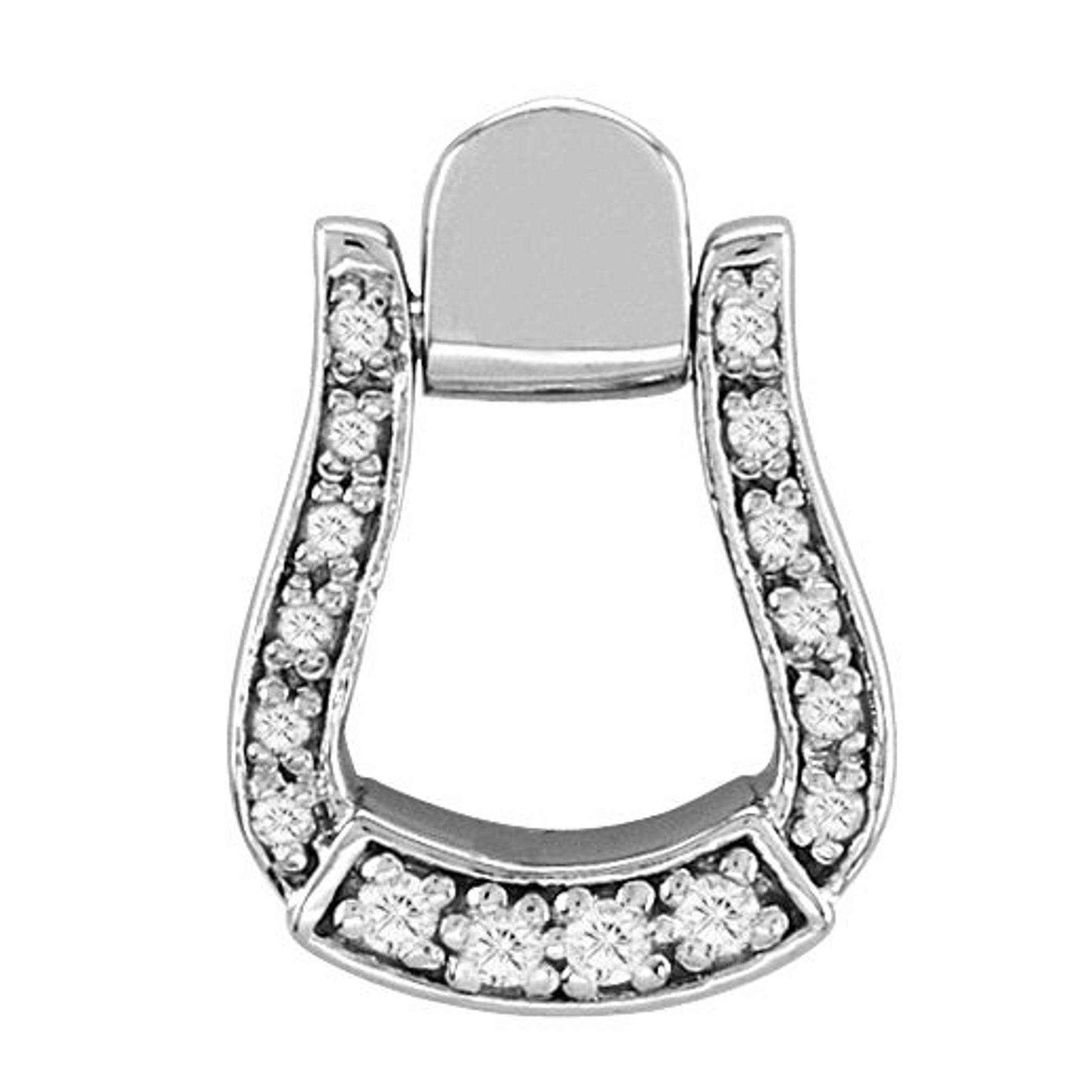 Kelly Herd Sparkling Oxbow Stirrup Pendant