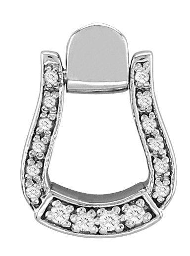 Kelly Herd Sparkling Oxbow Stirrup Pendant