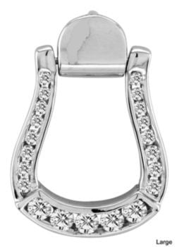 Kelly Herd Sparkling Oxbow Stirrup Pendant