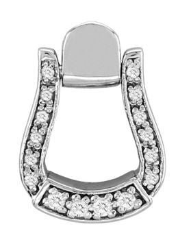Kelly Herd Sparkling Oxbow Stirrup Pendant