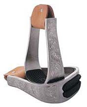 Western Aluminum Padded Engraved Stirrups