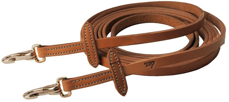 Tory Harness Leather Bit Stop Split Reins