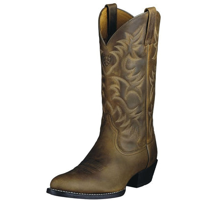 Ariat Mens Heritage R Toe Distressed Brown