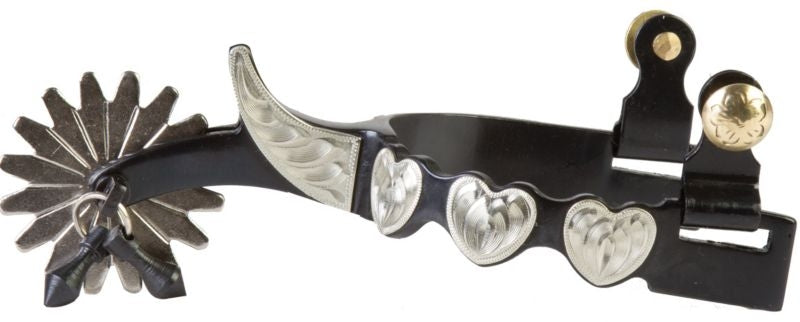 Western BS Ladies Heart 16pt Jingle Bob Spurs