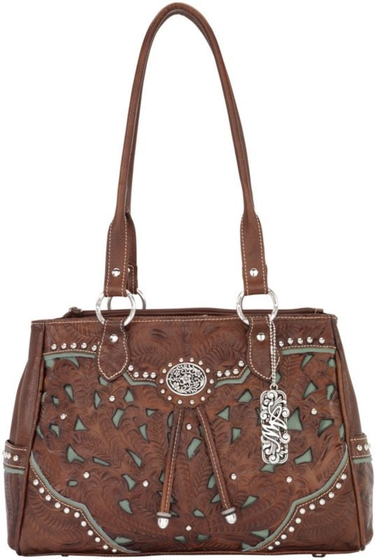 American West Lady Lace Organizer Tote Handbag