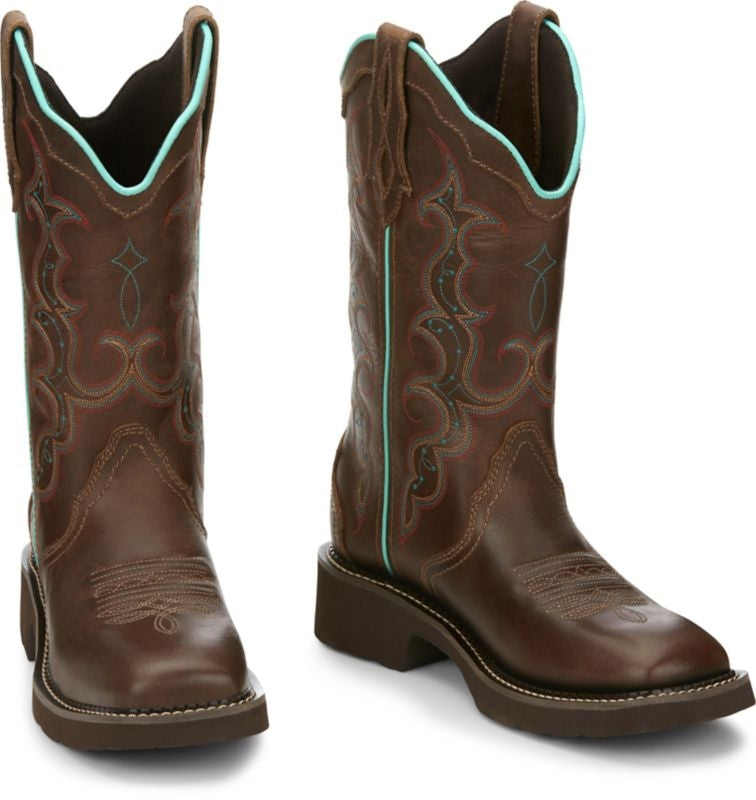 Justin Ladies Gypsy Raya Tan Square Toe Boots