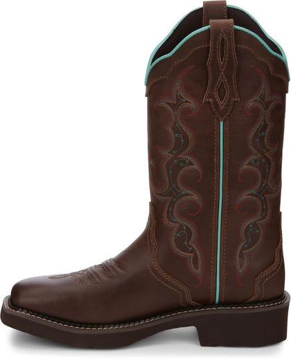Justin Ladies Gypsy Raya Tan Square Toe Boots