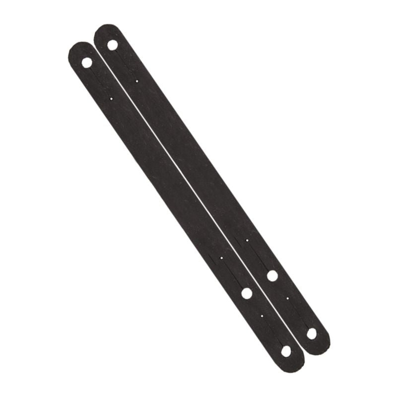 Black Rubber Spur Keeper Heel Straps