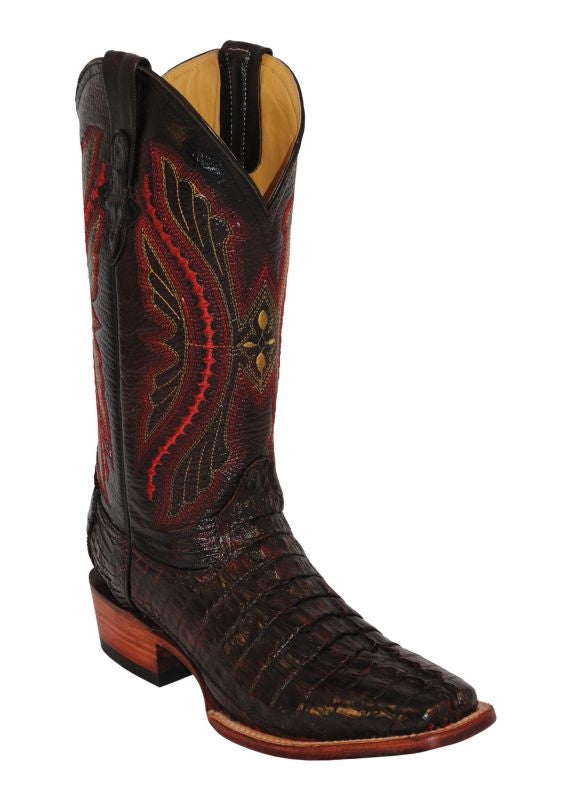 Ferrini Mens Genuine Belly Sq Toe Cognac Boots
