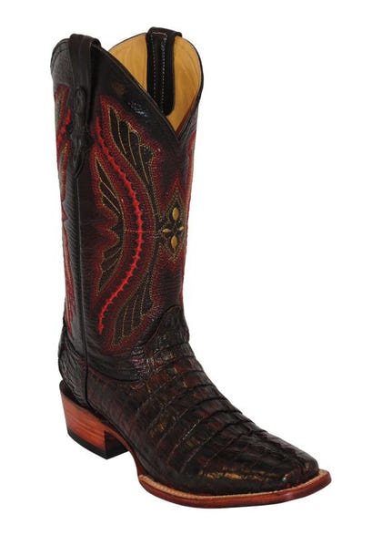 Ferrini Mens Genuine Belly Sq Toe Cognac Boots