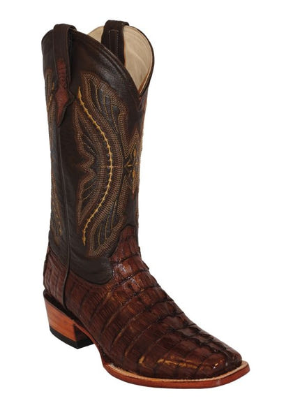 Ferrini Mens Genuine Belly Sq Toe Cognac Boots