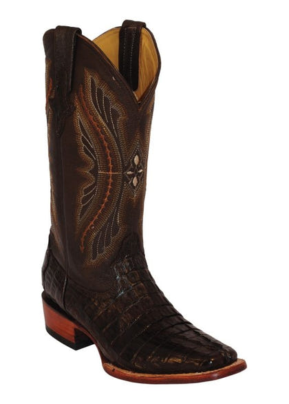 Ferrini Mens Genuine Belly Sq Toe Cognac Boots