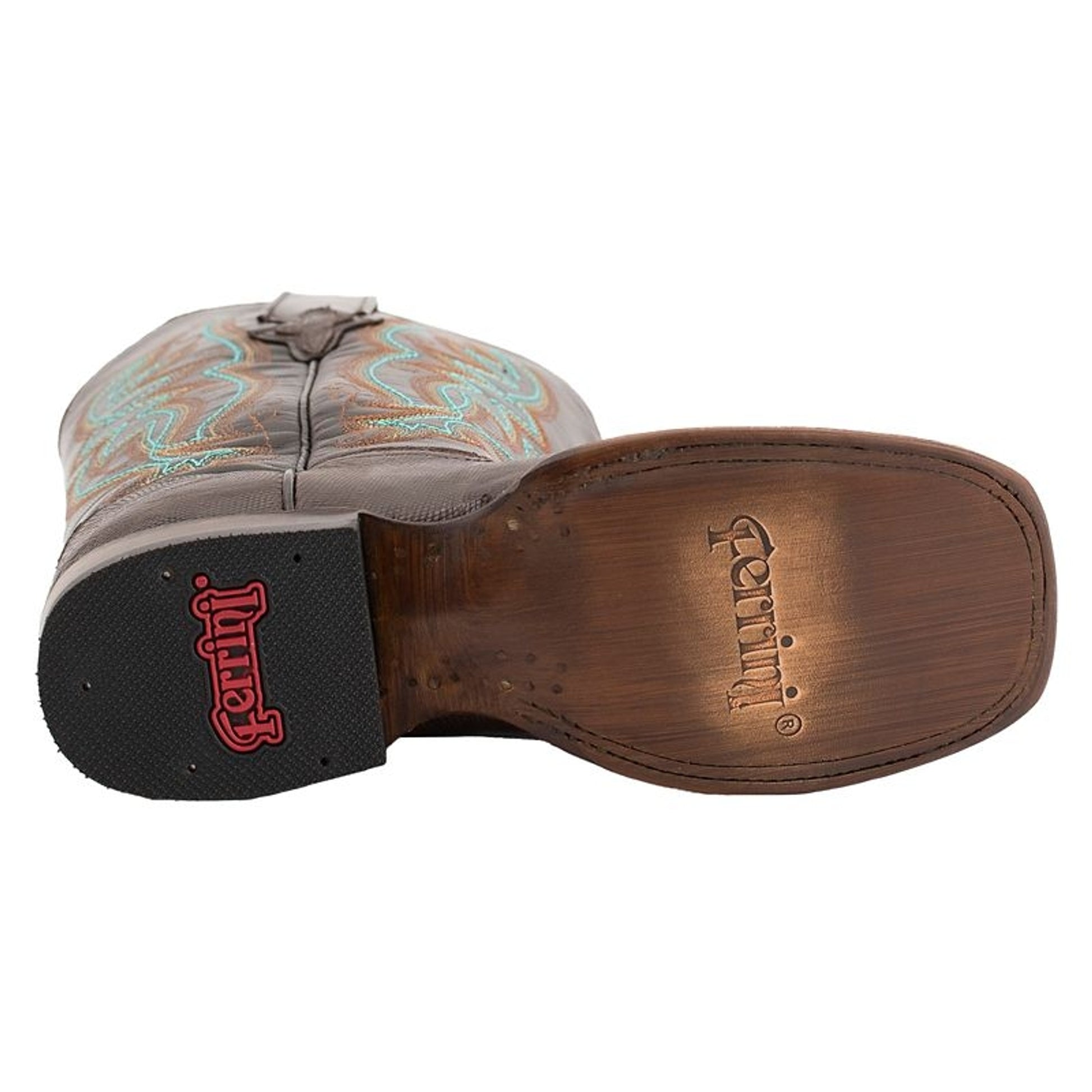 Ferrini Ladies Teju Lizard Sq Toe Boots
