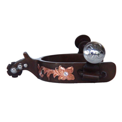 Western Antique Copper Crystal Spurs