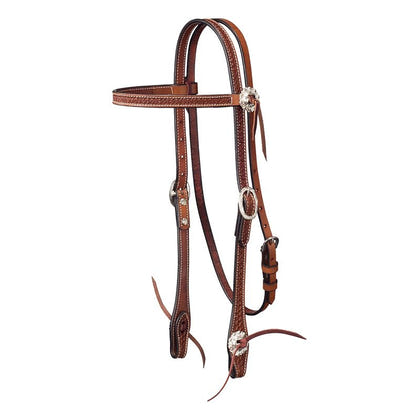 Silver Royal Basket Tool Browband Headstall