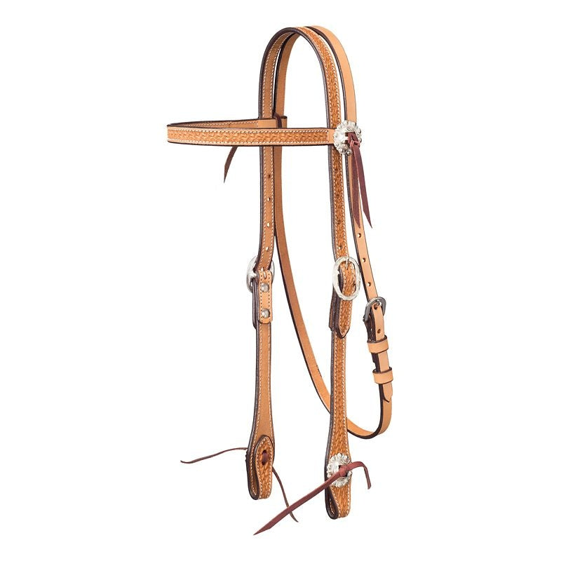 Silver Royal Basket Tool Browband Headstall