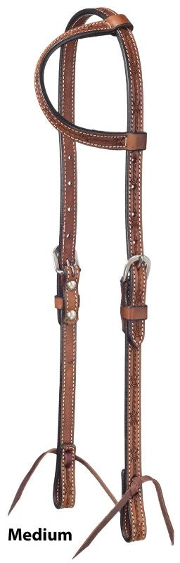 Silver Royal Barbwire Single Ear Headstall