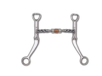 Myler 7 Flat Shank Twist Snaffle Copper Roller