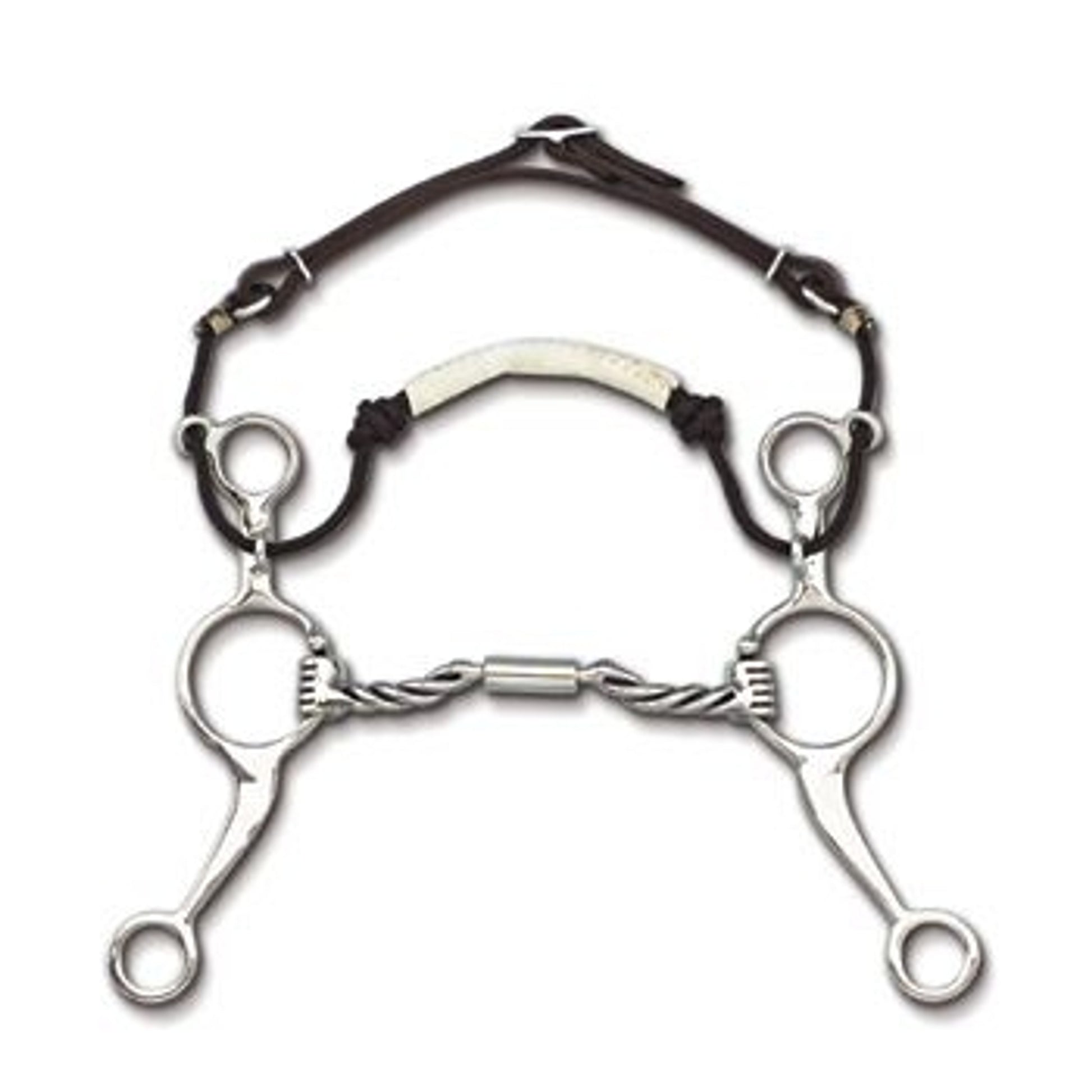 Myler Long Shank Combo Bit Twist Low Port Snaffle