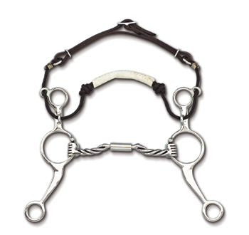 Myler Long Shank Combo Bit Twist Low Port Snaffle