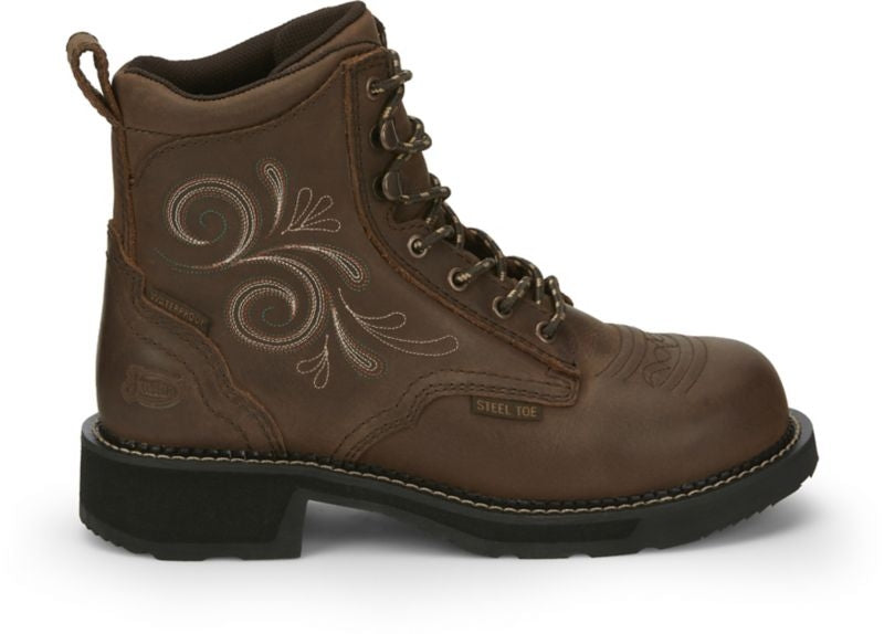 Justin Ladies Gypsy Katerina WP Steel Work Boots