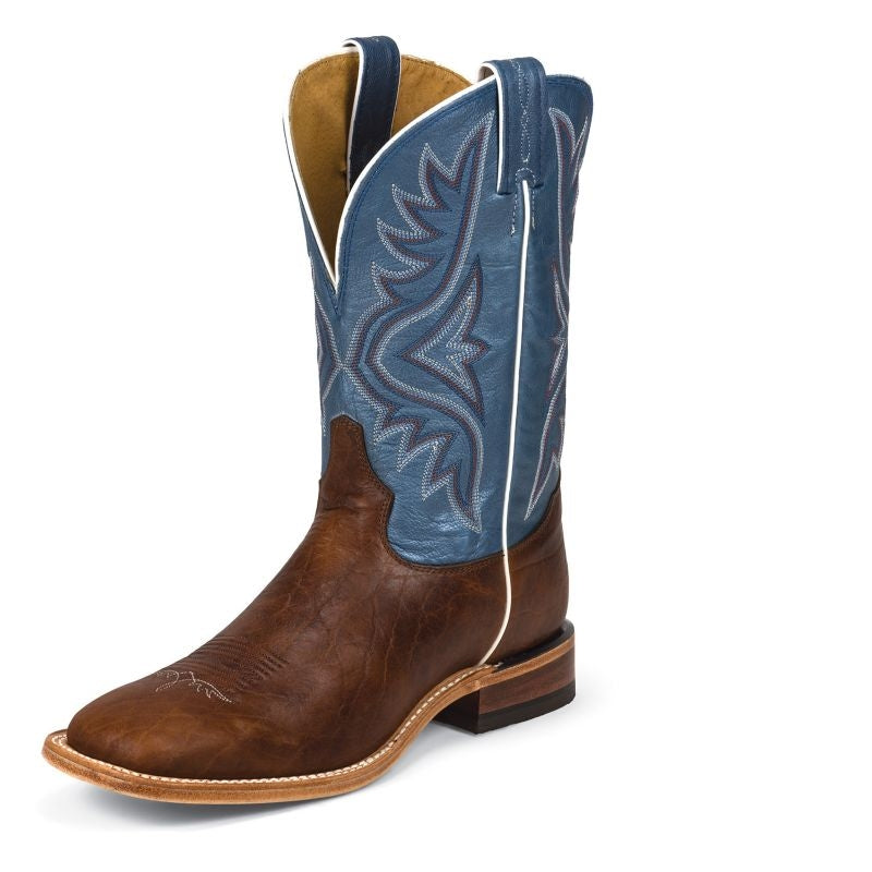Tony Lama Mens Square Toe Pecan Bison Boots