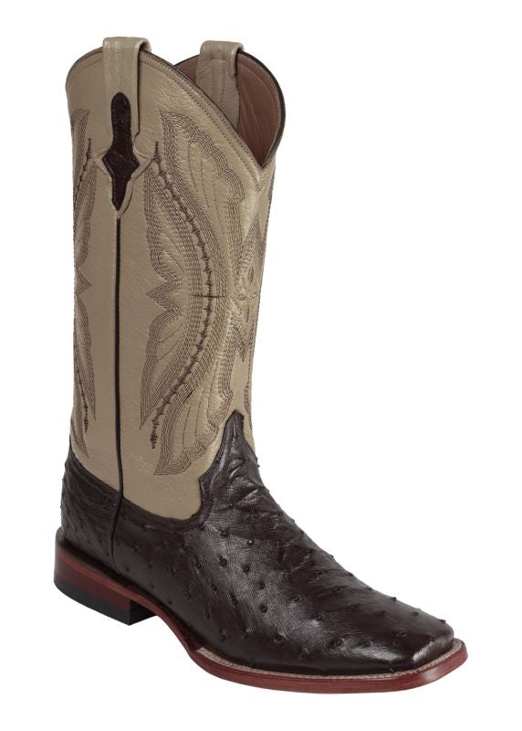 Ferrini Mens Genuine Belly Sq Toe Cognac Boots