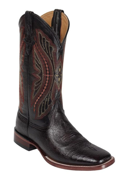 Ferrini Mens Genuine Belly Sq Toe Cognac Boots
