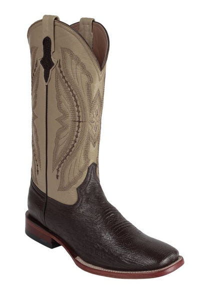 Ferrini Mens Genuine Belly Sq Toe Cognac Boots