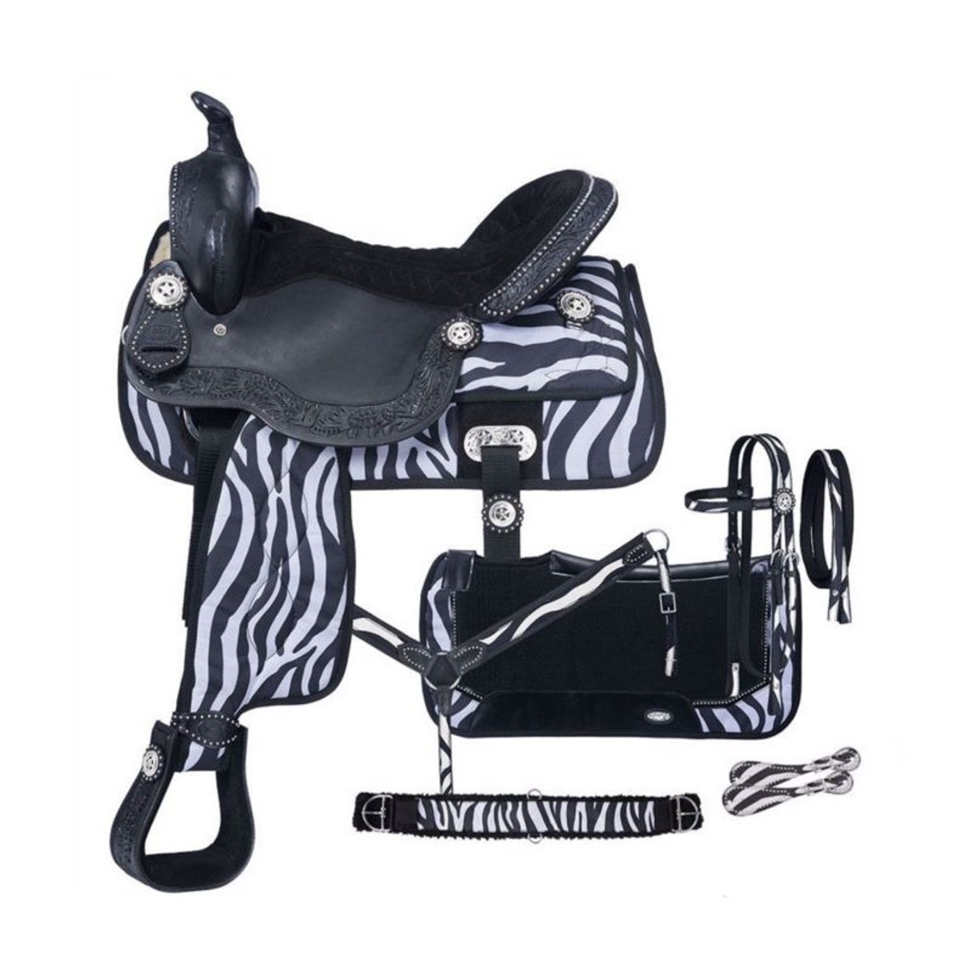 Tough1 Eclipse Pro Trail Saddle Fun Print Packge