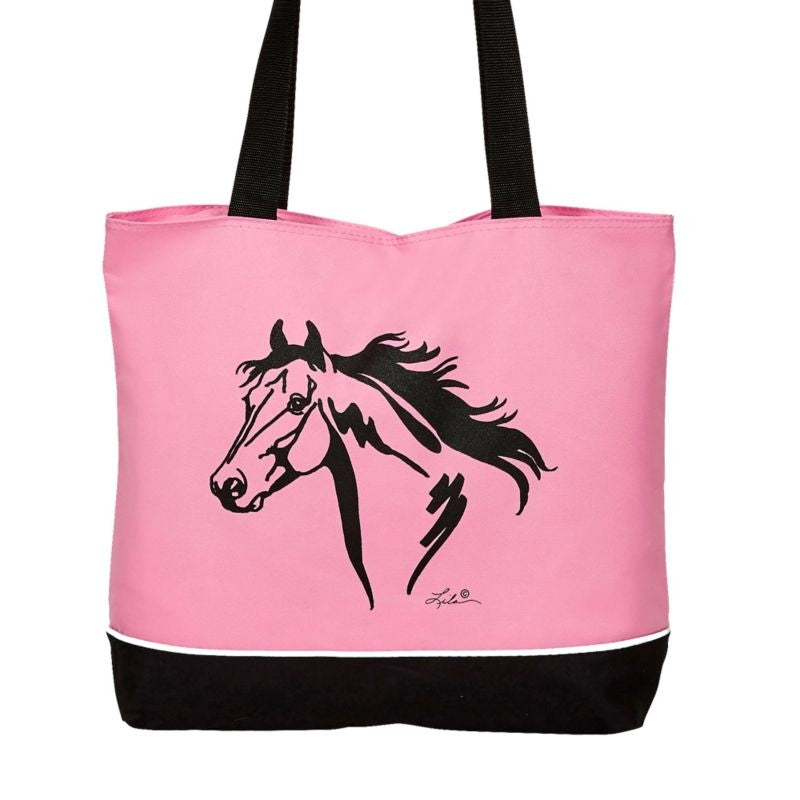Lila Zippered Horsehead Tote