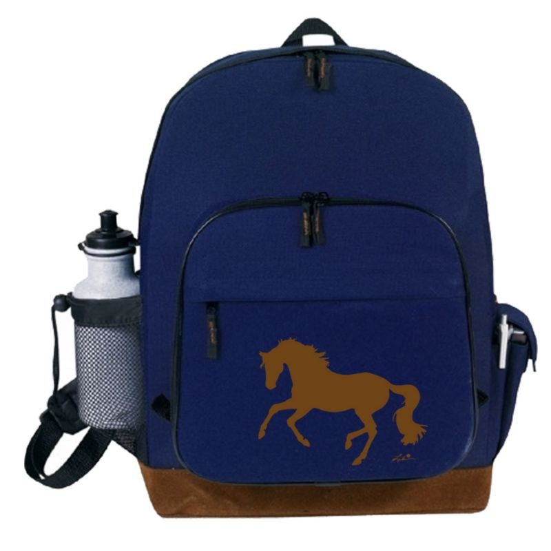 Suede Leatherette Bottom Backpack