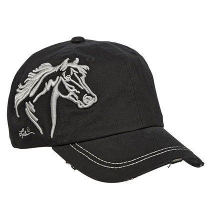Lila 3D Horse Head Distressed Cap