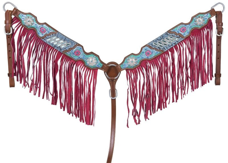 Silver Royal Macaelah Breast Collar with Fringe