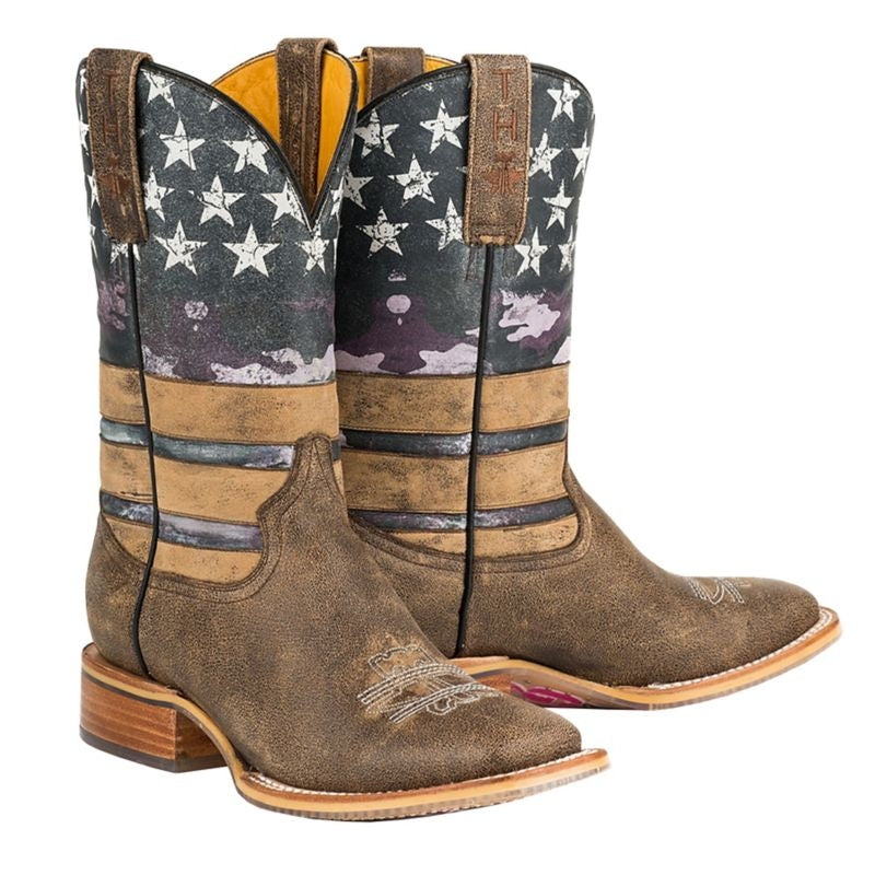 Tin Haul Ladies American Woman Sq Toe Boots