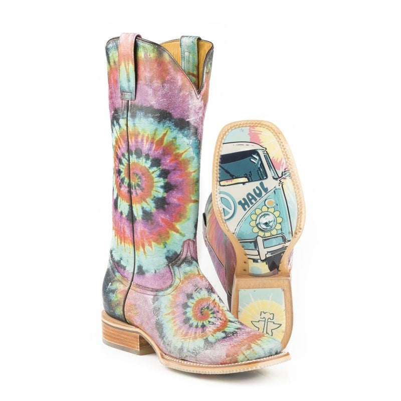 Tin Haul Ladies Groovy Square Toe Boots