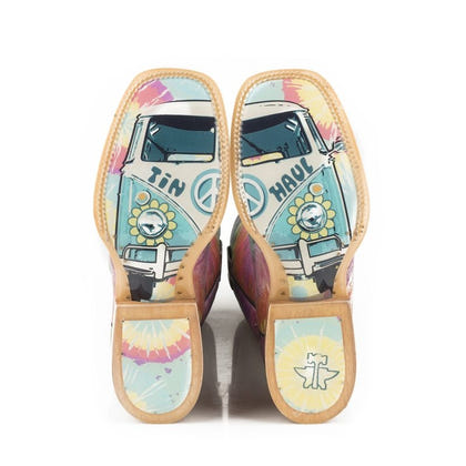 Tin Haul Ladies Groovy Square Toe Boots