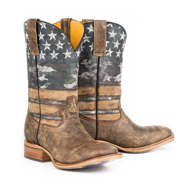 Tin Haul Mens Freedom Square Toe Boots