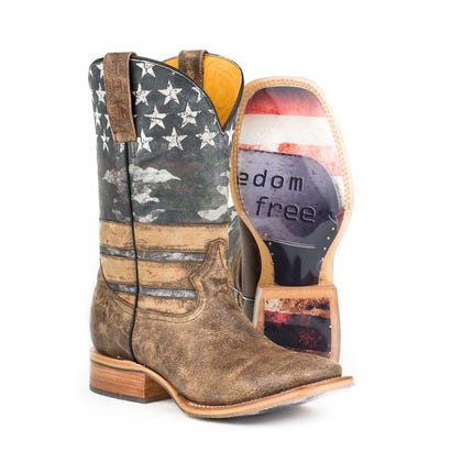 Tin Haul Mens Freedom Square Toe Boots