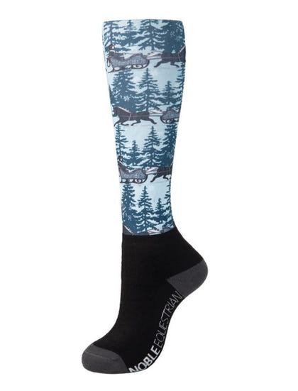 Over The Calf Printed Merino Wool Peddies