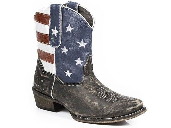 Roper Ladies American Beauty Snip Shorty Boot