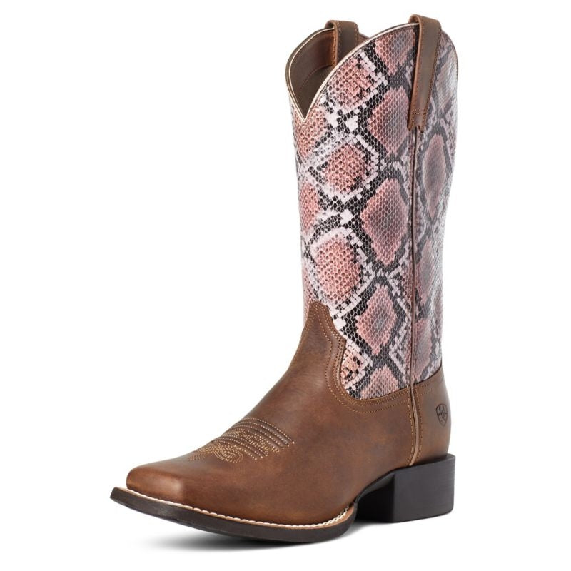 Ariat Ladies Round Up Wide Sq Toe Boots