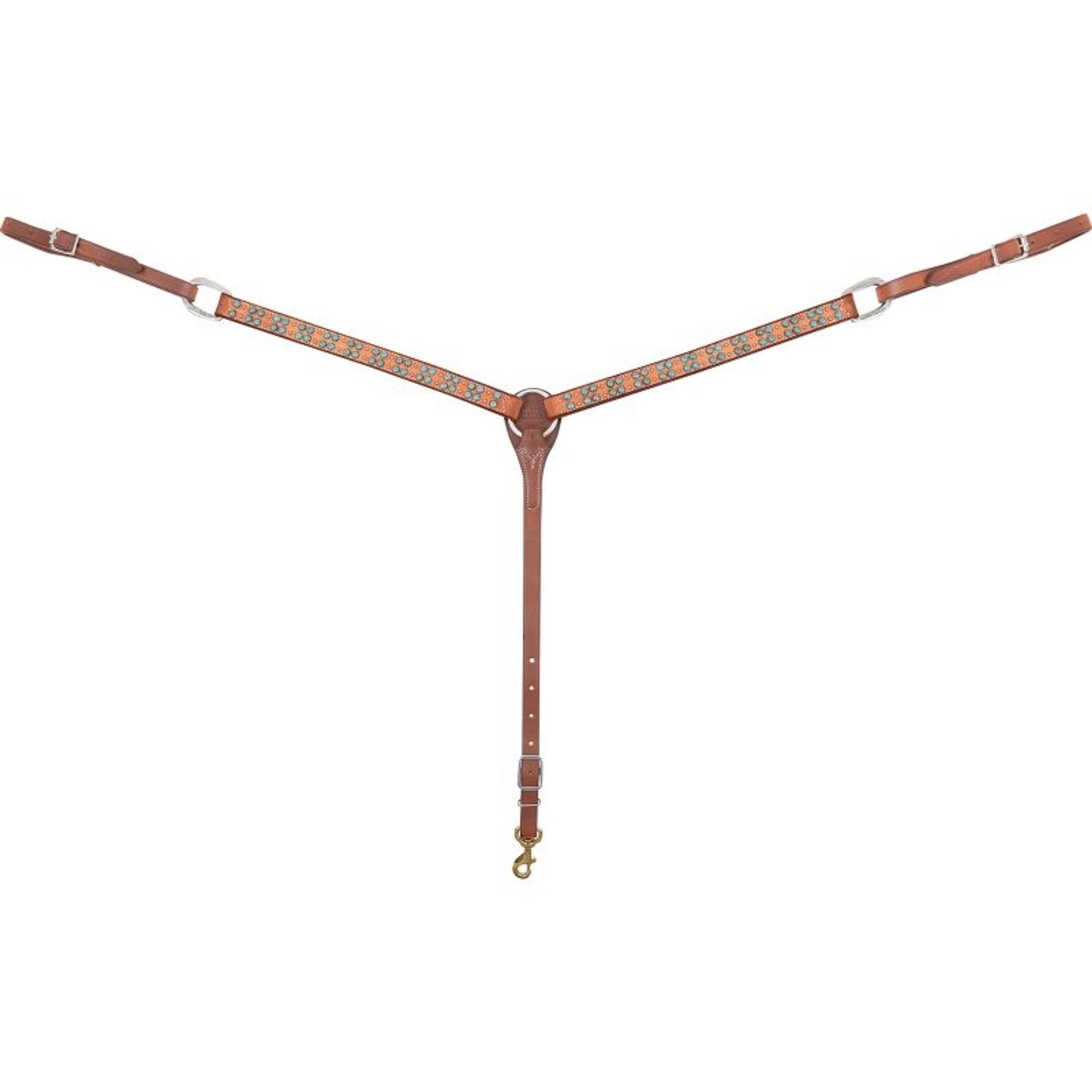 Martin Saddlery Turquoise Dots 1in Breast Collar