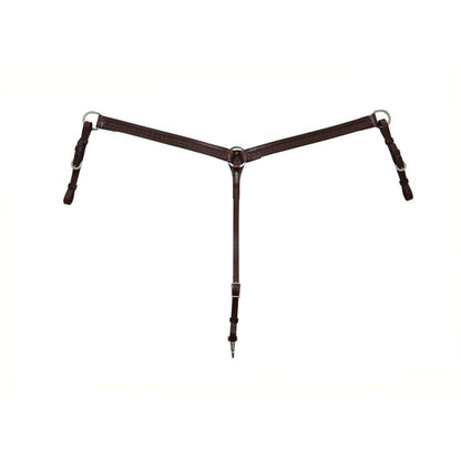 Circle Y Straight 1 1/2in Tooled Breast Collar