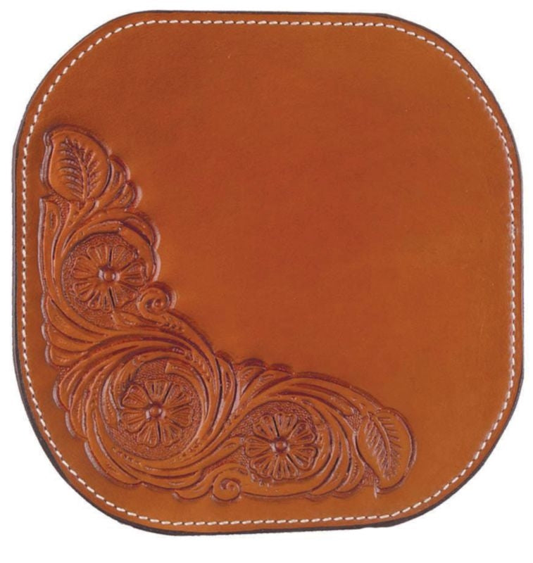 Circle Y Straight 1 1/2in Tooled Breast Collar
