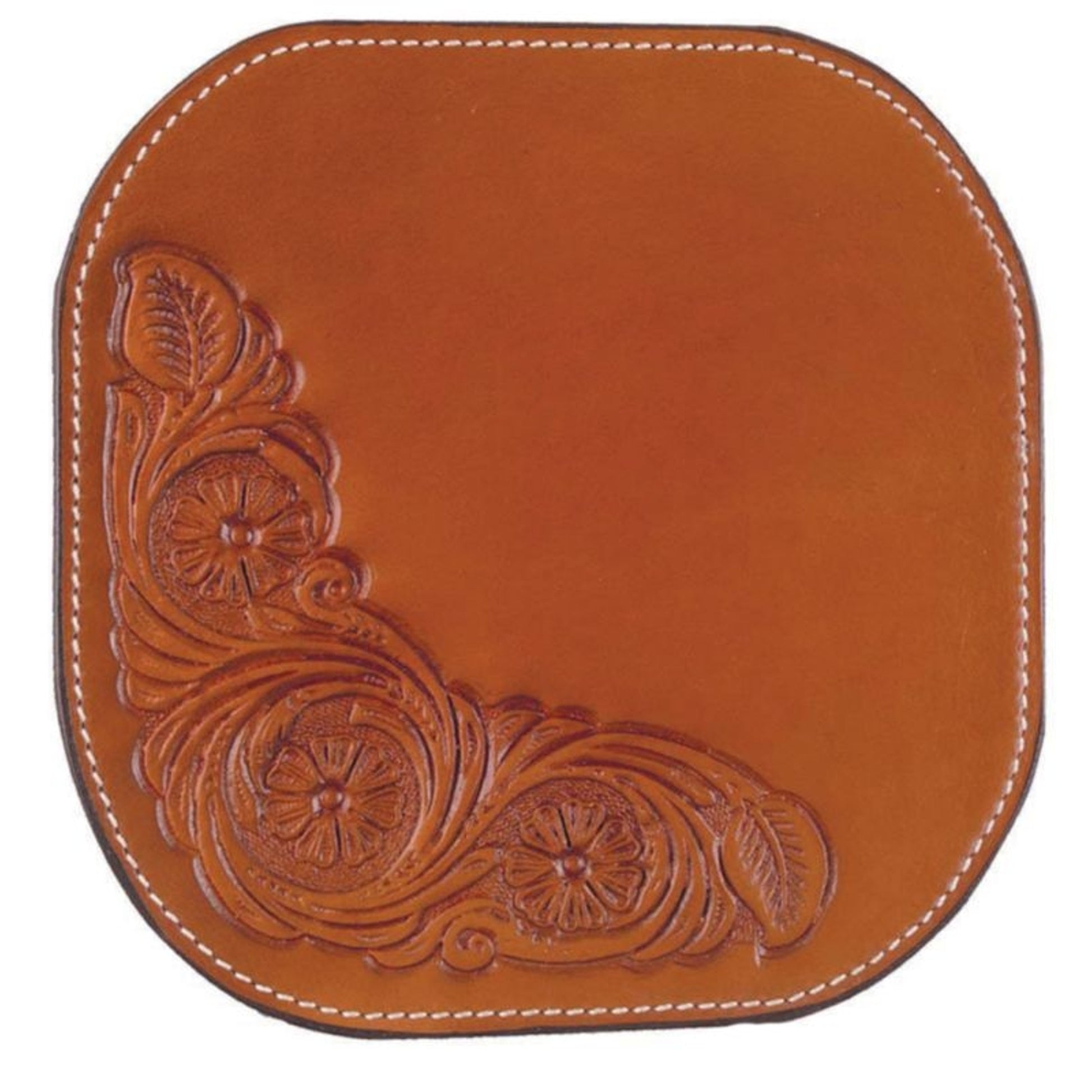 Circle Y Straight 1 1/2in Tooled Breast Collar