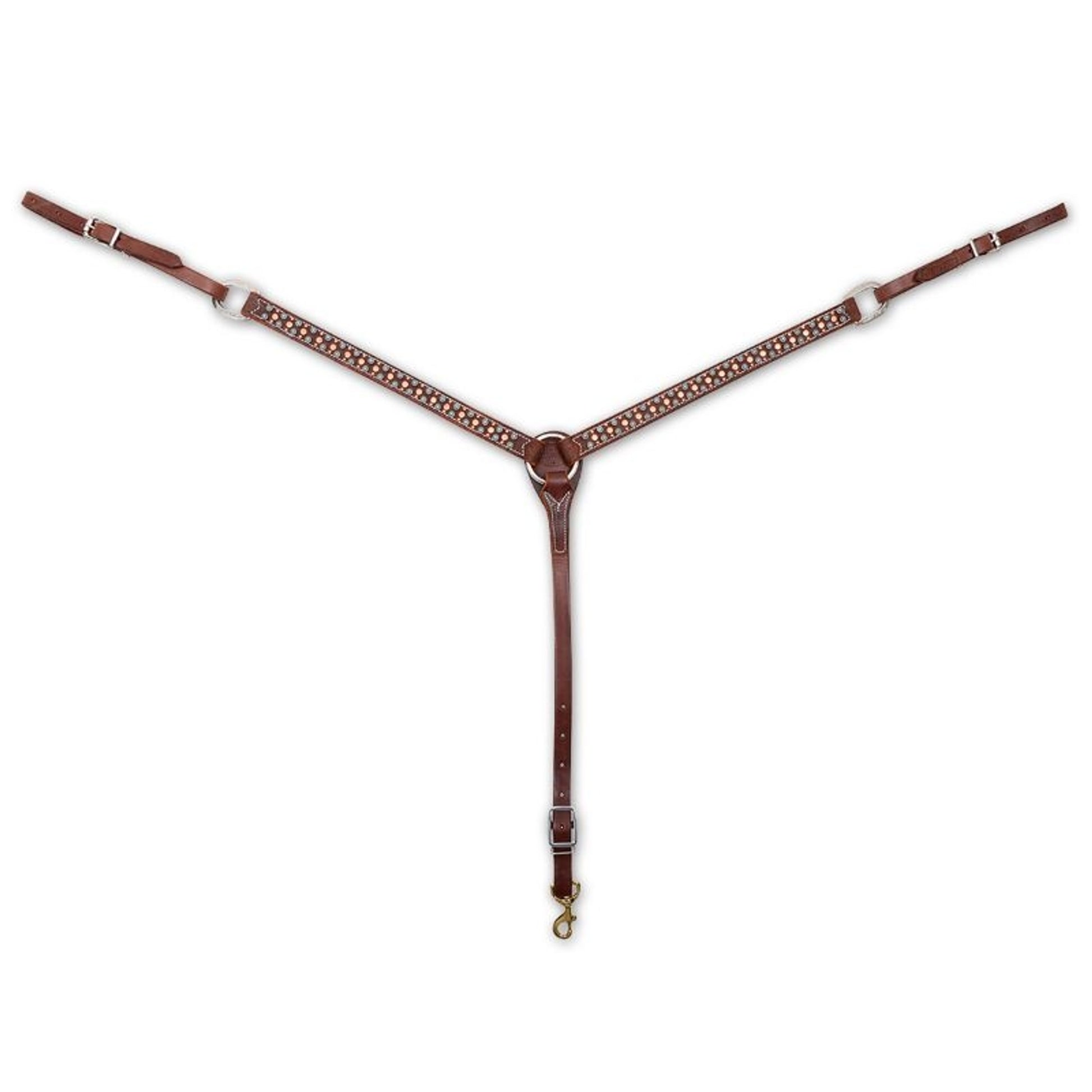 Martin Saddlery Turq/Copper Dots 1in Breast Collar